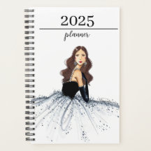 2025 Illustrierter Mode-Kalender 12 Monate