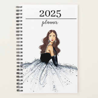 2025 Illustrierter Mode-Kalender 12 Monate Planer