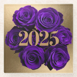 2025 Imitats Gold Foil Violet Rose Untersetzer