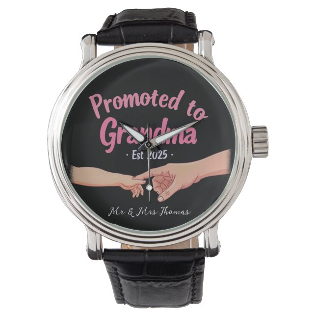 2025 in Oma gegründet Ankündigung Armbanduhr (Vorderseite)