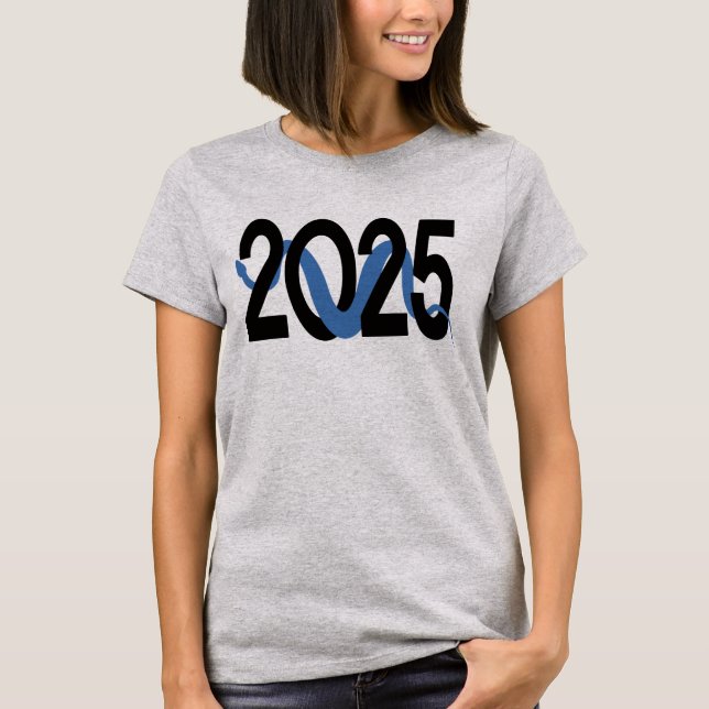 2025 - Jahr der Schlange. 2 T-Shirt (Vorderseite)