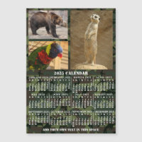 2025-Jahr-Kalender-Sammlung 3 Fotos-Magnet hinzufü