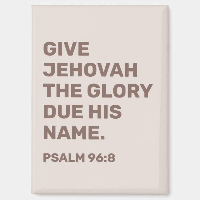 2025 Jahr Text Psalm 96:8 | JW Magnet (Vorderseite)