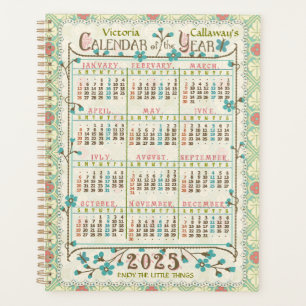 2025 Jahre Kalender Viktorianisch Jugendstil Cus Planer