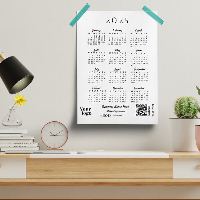 2025 Jahre Kalenderskripttypografie Weiß (2025 Year Calendar Script Typography White)