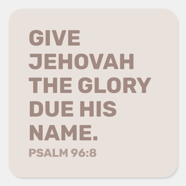 2025 Jahre Textaufkleber - Psalm 96:8 | JW Sticker (Vorderseite)
