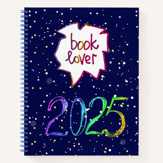 2025-jähriger Buchhändler Spiral Notebook Notizbuch (Vorderseite)