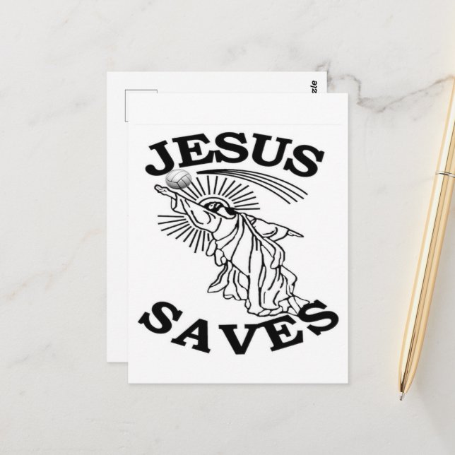 2025 Jésus économise carte postale (Devant/Arrière en situation)