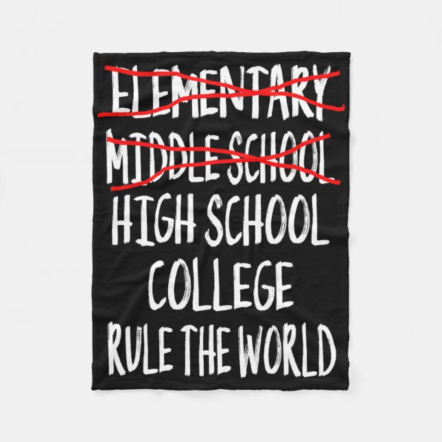 2025 Junior High Abschluss Funny Middle School Gr Fleecedecke (Vorderseite)