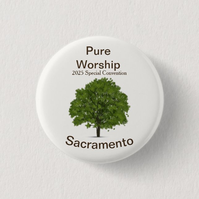2025 JW Sonderkonvention Sacramento Button (Vorderseite)