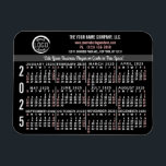 2025 Kalender Benutzerdefinierter Firmenlogo Name  Magnet<br><div class="desc">Diese beruflich aussehenden 2025 Kalender-Magnete eignen sich perfekt für Ihr Firmenbüro-Branding und Ihr Marketing. Sie haben fette Zahlen in weiß und hellrot auf schwarz. Darüber hinaus markieren Sie Ihr Unternehmen mit Ihrem Firmenlogo, Firmennamen, Website, Telefon, Adresse und einem Slogan. Diese einfachen, praktischen Kalender Magnete sind perfekt für Ihr Büro oder...</div>