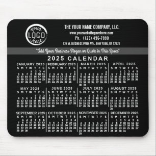 2025 Kalender Benutzerdefinierter Firmenname Einfa Mousepad