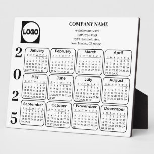 2025 Kalender Benutzerdefinierter Firmenname und L Fotoplatte