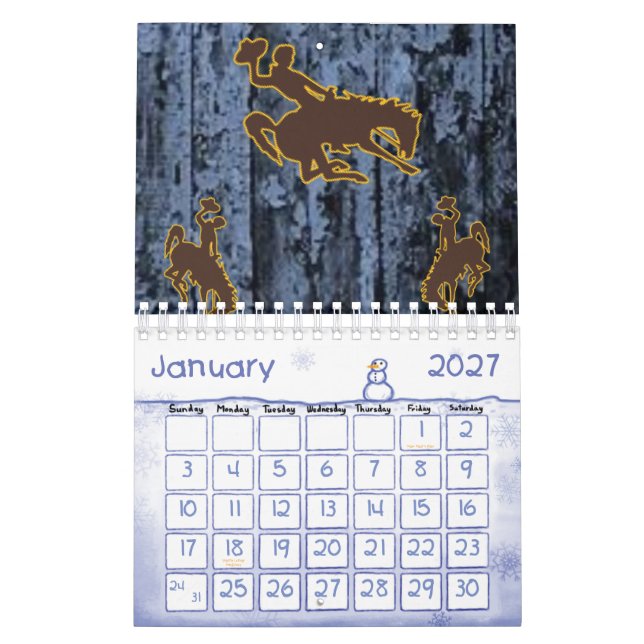 2025 Kalender Cowboy Country Männer (Jan 2027)