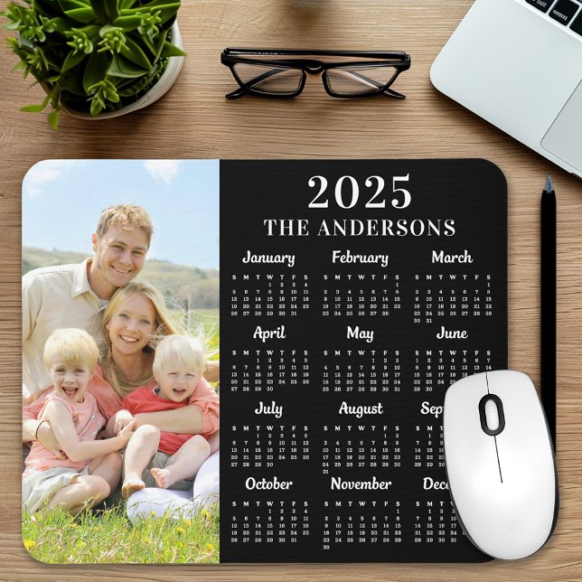 2025 Kalender Custom Foto Moderne Familie 12 Monat Mousepad (Von Creator hochgeladen)