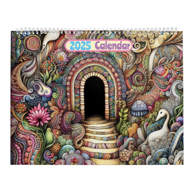 2025 Kalender Doodle Caves Kunstkalender (Titelbild)