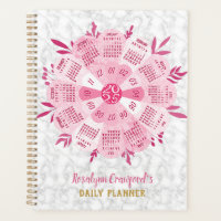 2025 Kalender Einzigartiger Boho Pink Blume Indivi