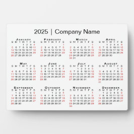 2025 Kalender - Firmenname Desktop Fotoplatte