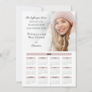 2025 Kalender Foto Motivierend Weihnachtskarte Feiertagskarte