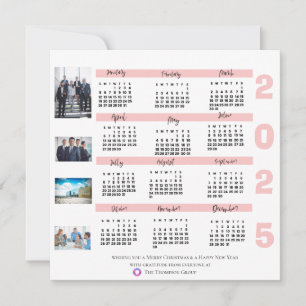 2025 Kalender Foto Unternehmensweihnachten Neujahr Karte