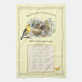 2025 Kalender Handtuchküche Gebet Haus Segen Geschirrtuch