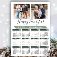 2025 Kalender Modernes Magazin Green 2 Foto Magnet