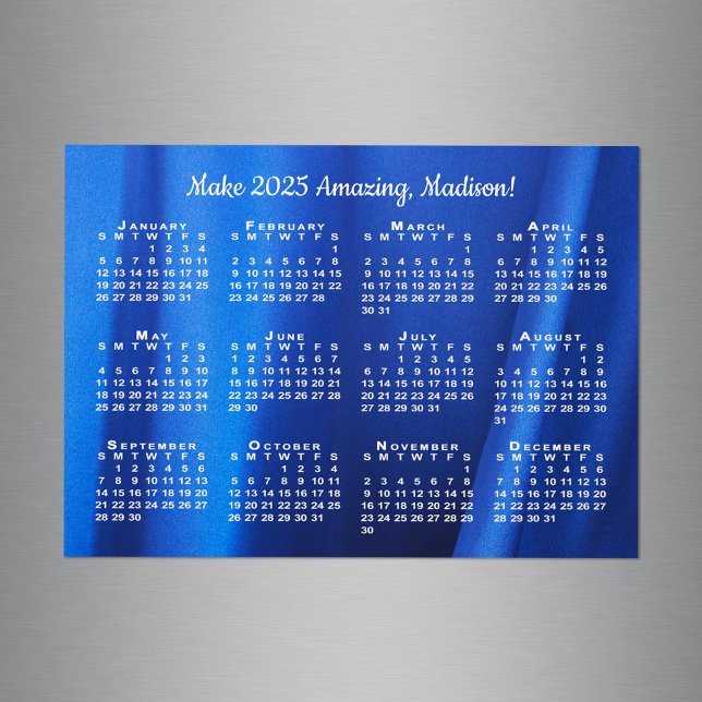 2025 Kalender Motivation Name Custom Foto Magnet (2025 Calendar Motivation Name Custom Photo Magnet in situ)