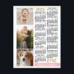 2025 Kalender Rosa Gold Familienfoto Collage Postkarte<br><div class="desc">Feiern Sie 2025 mit diesen eleganten Foto Collage Kalender Postkarten. Mit leicht lesbaren Daten in fett schwarz, hat dieser wunderschön einfache Kalender die Wörter "2025" und "LIEBE" in Imitaten goldenen Glitzer mit einem rot rosa Bar am unteren Rand für Ihren personalisierten Familiennamen oder anderen Text. Füge vertikal entlang der links...</div>