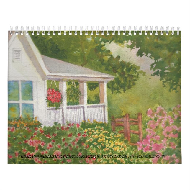 2025 Kalender Roseann Meserve Wasserfarbenkünstler (Titelbild)