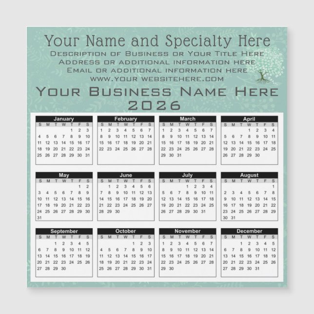 2025 Kalenders Magnetkarte (Vorderseite)