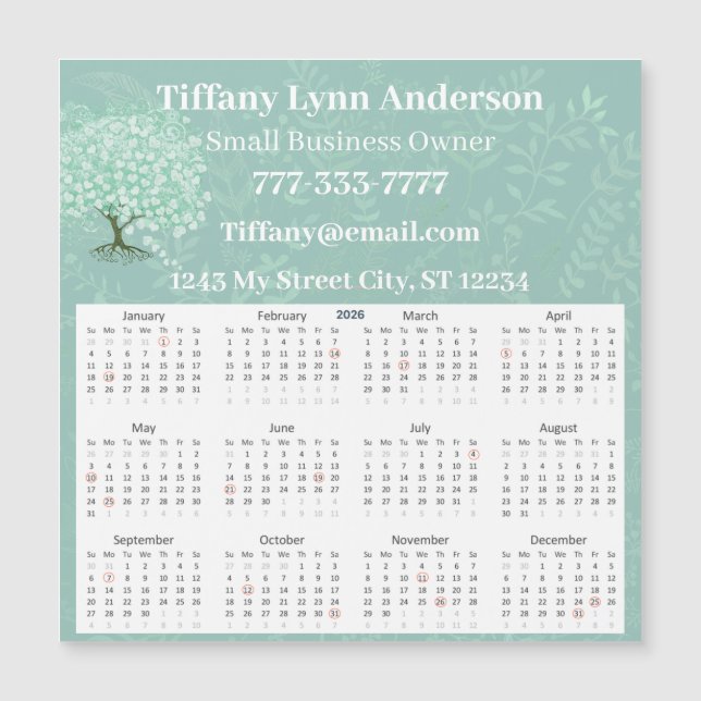 2025 Kalenders Magnetkarte (Vorderseite)