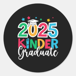2025 Kinder-Graduate Kindergarten Abschluss 2025 Runder Aufkleber