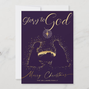 2025 Krippenheimer Ruhm zu Gott Script Feiertagskarte