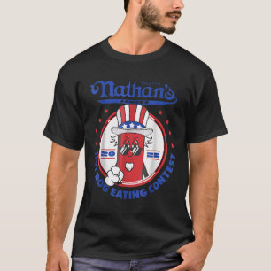 2025 Lustiger Nathans Famous 2025 Hot-Dog-Ess-Wett T-Shirt