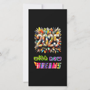 2025 mit neuen Träumen Dankeskarte