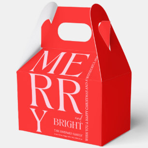 2025 Modern Fröhliche und Helle Rot Rosa Weihnacht Geschenkschachtel