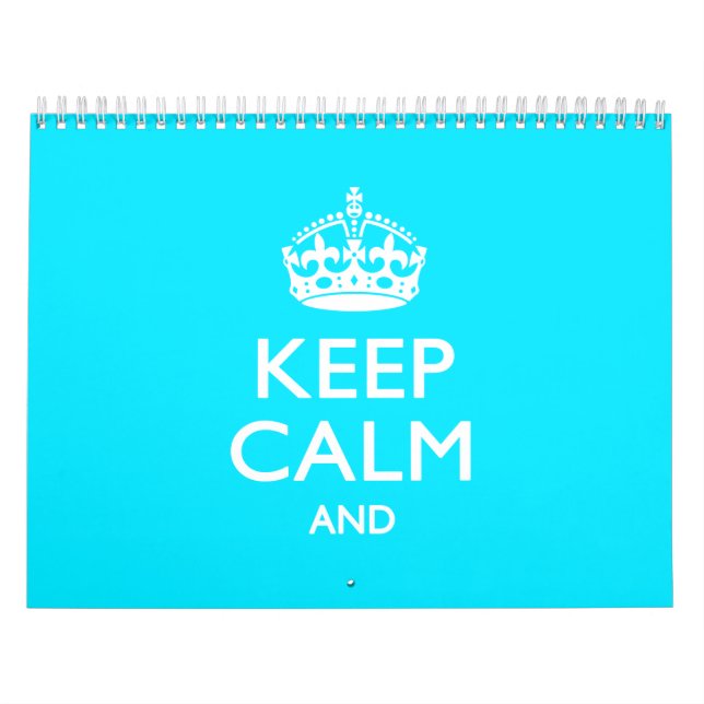 2025 Monatlicher Blue Cyan BEHALT CALM AND Your Te Kalender (Titelbild)