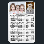 2025 Monatlicher Kalender weiß | Fotovorlage Magnet<br><div class="desc">Dieser personalisierte Kalendermagnet für 2025 Jahre zeigt die Wochentage für jeden Monat in fett lesbarer schwarz auf weißem Hintergrund. Fügen Sie einfach Ihre eigenen horizontalen und vertikalen Fotos hinzu. Dies ist ein einfacher, moderner Kalender Magnet, der Ihnen hilft, das neue Jahr zu erobern. Immer wissen, welches Datum es ist und...</div>
