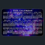 2025 Monatlicher Kalender Weltraumnebel Magnet<br><div class="desc">Dieser 2025-jährige, monatlich erscheinende flexible Magnet zeigt die Wochentage für jeden Monat in Weiß auf einem Weltraumhintergrund aus der Small Magellanic Cloud getönt blau. Die Small Magellanic Cloud ist eine Galaxie, die etwa 200.000 Lichtjahre lang unsere eigene Milchstraße umkreist. Dieses Bild zeigt einen Nebel mit entfernten Galaxien dahinter, mit Höflichkeit...</div>
