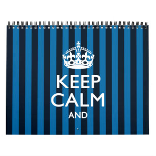 2025 Monatlicher Personalisierter BEHALT CALM Blue Kalender