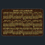 2025 Monatskalender Dunkle Kaffeebohnen Magnet<br><div class="desc">Der flexible Magnet für 2025 zeigt die Wochentage für jeden Monat in hellgelb und hübsch. Der Hintergrund hat ein dunkelbraunes Kaffeebohnmuster. Dies ist ein einfaches, minimalistisches, kühn gestaltetes Jahreskalender, das Ihnen hilft, das neue Jahr zu erobern. Mit diesem leicht lesbaren, großen Druckkalender-Magneten können Sie jederzeit das Datum und die Wochentage...</div>