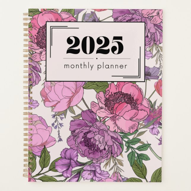2025 Monatsplaner für Blumenläden Planer (Vorderseite)