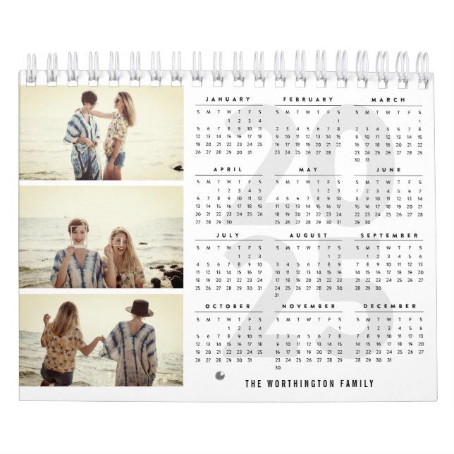 2025 Neue Jahr Einfache moderne Multi 3 FotoCollag Kalender (Titelbild)