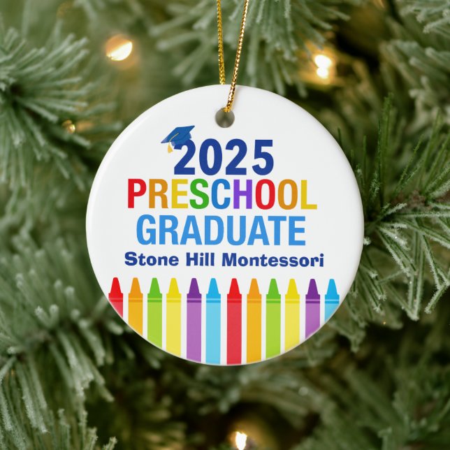 2025 Niedlicher Vorschulabschluss Keramik Ornament (Baum)