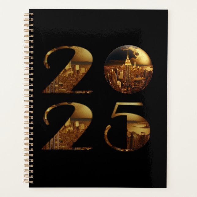2025 Nouvel An-Gold-Ball-NYC Or- (Devant)