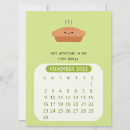2025. November Monatlicher Motivierend Kalender Einladung
