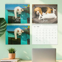 2025 Pet Custom Foto Chic Calligraphy Calendar Kalender