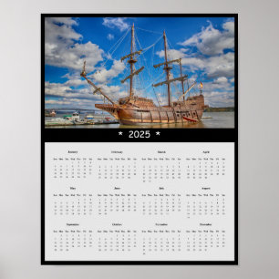 2025 Piratenschiff Mauerkalender Poster