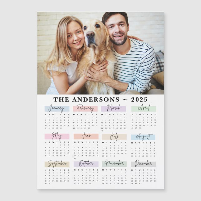 2025 Puppy-Foto-Hund Magneteinladung (Vorderseite)