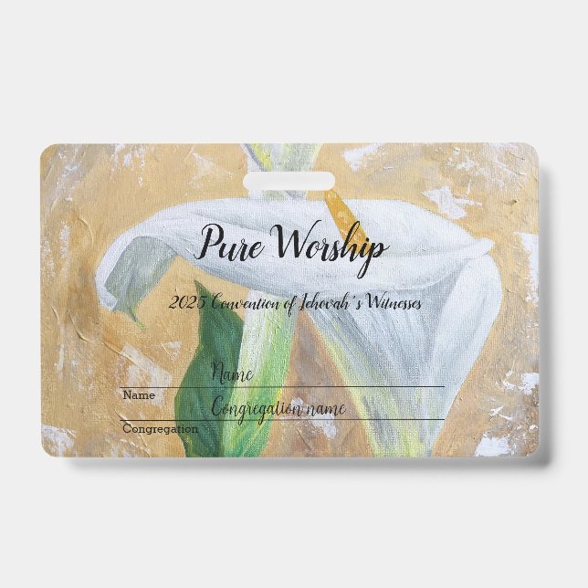2025 Pure Worship acrylics customize text Ausweis (Vorderseite)